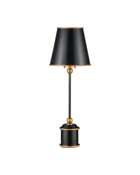 Daphne Black Cordless Table Lamp by Currey and Company - view 3