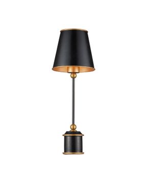 Daphne Black Cordless Table Lamp by Currey and Company - view 4
