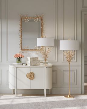 Forget-Me-Not Gold Table Lamp by Currey and Company - view 6