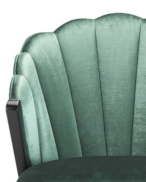 Janelle Black Chair, Velluto Viridian by Currey and Company - view 2