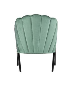 Janelle Black Chair, Velluto Viridian by Currey and Company - view 6