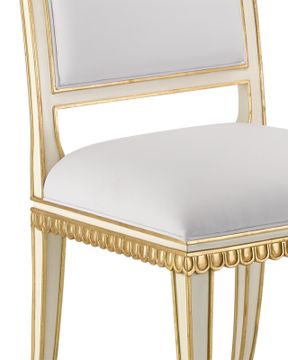 Ines Ivory Chair, Muslin by Currey and Company - view 2