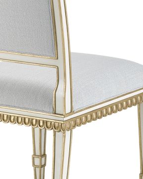 Ines Ivory Chair, Prim & Proper Mist by Currey and Company - view 2
