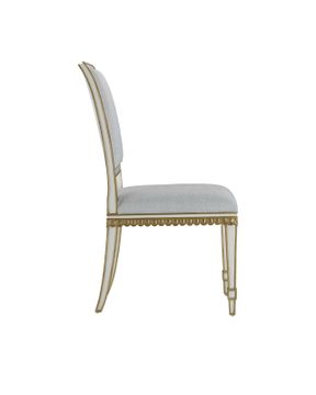 Ines Ivory Chair, Prim & Proper Mist by Currey and Company - view 5