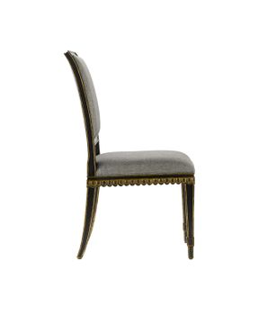 Ines Black Chair, Appeal Peppercorn by Currey and Company - view 4