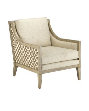Bramford Light Wheat Armchair, Finn Natural by Currey and Company