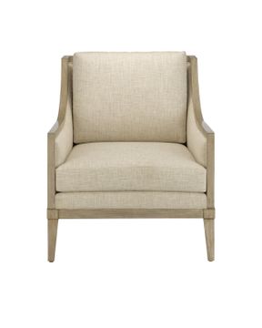 Bramford Light Wheat Armchair, Finn Natural by Currey and Company - view 3