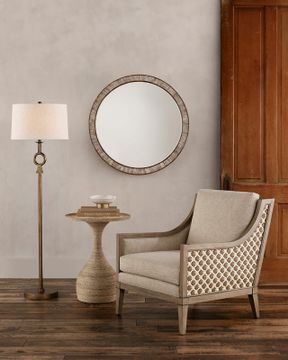Bramford Light Wheat Armchair, Finn Natural by Currey and Company - view 9