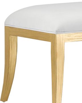 Garson Gold Ottoman, Muslin by Currey and Company - view 2