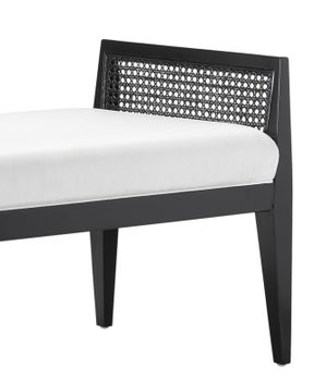 Teagan Black Bench, Muslin by Currey and Company - view 2