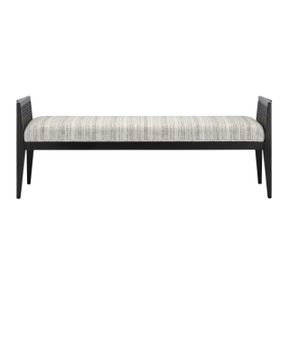 Teagan Black Bench, Attel Ivory by Currey and Company - view 3