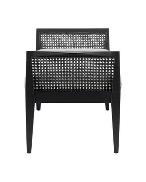 Teagan Black Bench, Attel Ivory by Currey and Company - view 4