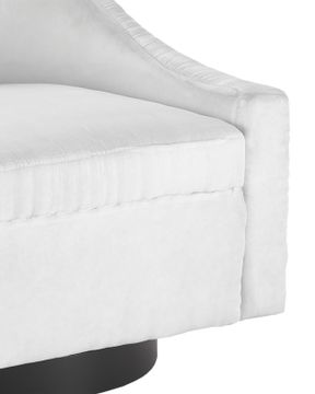 Pryce Black Swivel Chair, Muslin by Currey and Company - view 2
