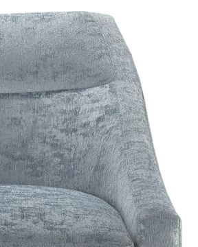 Pryce Black Swivel Chair, Buzzword Cerulean by Currey and Company - view 2