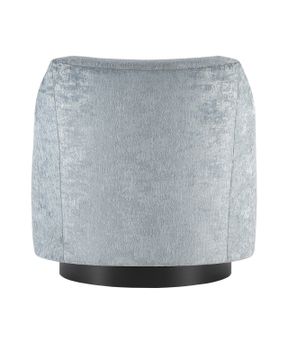 Pryce Black Swivel Chair, Buzzword Cerulean by Currey and Company - view 6