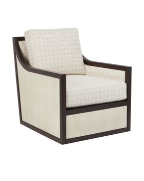 Evie Walnut Swivel Armchair, Happy Returns by Currey and Company