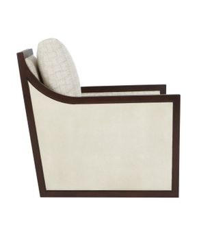 Evie Walnut Swivel Armchair, Happy Returns by Currey and Company - view 4