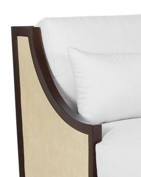 Evie Walnut Chaise, Muslin by Currey and Company - view 2
