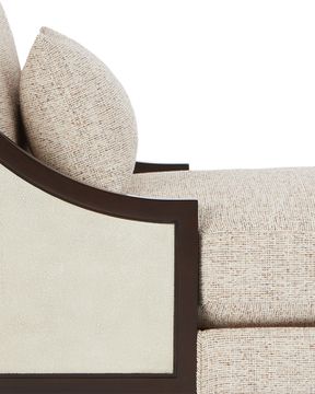 Evie Walnut Chaise, Fava Rosada by Currey and Company - view 2