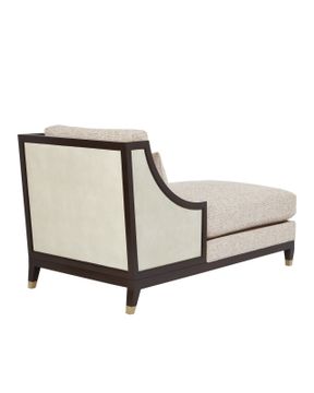 Evie Walnut Chaise, Fava Rosada by Currey and Company - view 5