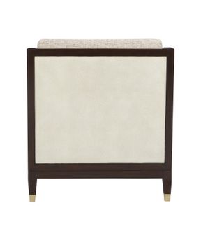 Evie Walnut Chaise, Fava Rosada by Currey and Company - view 6