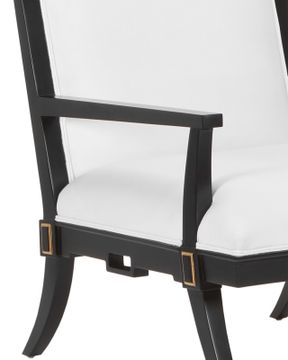 Scarlett Black Armchair, Muslin by Currey and Company - view 2
