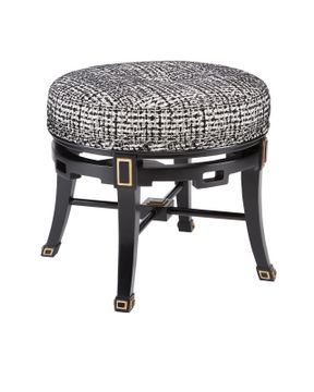 Scarlett Black Ottoman, Marrazzo Tuxedo by Currey and Company