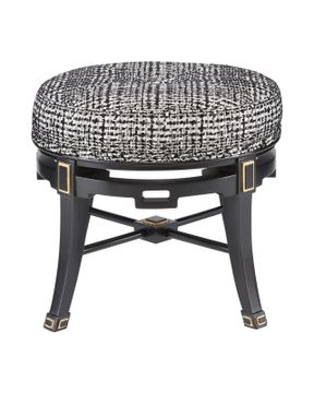 Scarlett Black Ottoman, Marrazzo Tuxedo by Currey and Company - view 3
