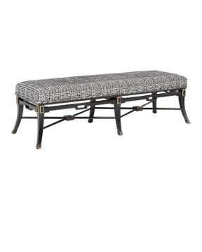 Scarlett Black Bench, Marrazzo Tuxedo by Currey and Company