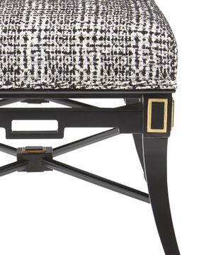 Scarlett Black Bench, Marrazzo Tuxedo by Currey and Company - view 2