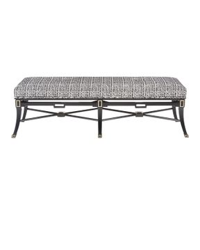 Scarlett Black Bench, Marrazzo Tuxedo by Currey and Company - view 3