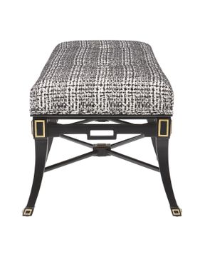 Scarlett Black Bench, Marrazzo Tuxedo by Currey and Company - view 4