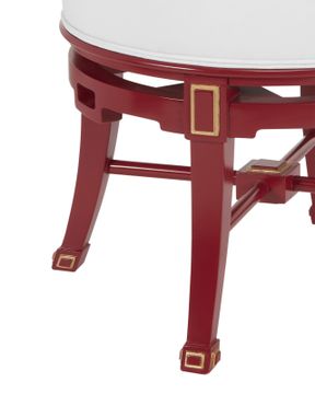 Scarlett Red Ottoman, Muslin by Currey and Company - view 2