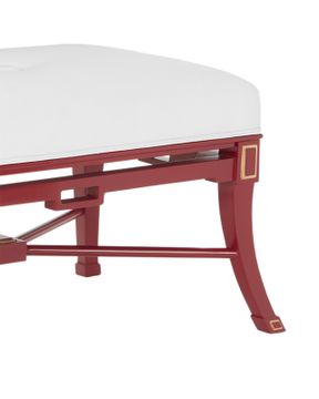 Scarlett Red Bench, Muslin by Currey and Company - view 2