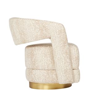 Maren Swivel Armchair, Wild Natural Instinct Natural by Currey and Company - view 4