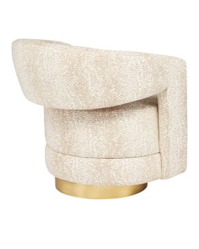 Maren Swivel Armchair, Wild Natural Instinct Natural by Currey and Company - view 5