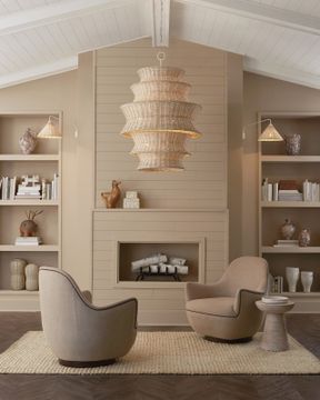 Brene Walnut Swivel Armchair, Felton Oatmeal by Currey and Company - view 3