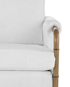 Merle Walnut Armchair, Muslin by Currey and Company - view 2
