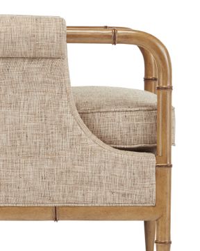 Merle Walnut Armchair, Finn Safari by Currey and Company - view 2