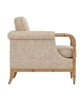 Merle Walnut Armchair, Finn Safari by Currey and Company - view 4