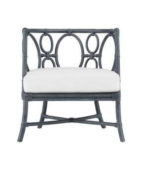 Tegal Navy Chair, Muslin by Currey and Company - view 3