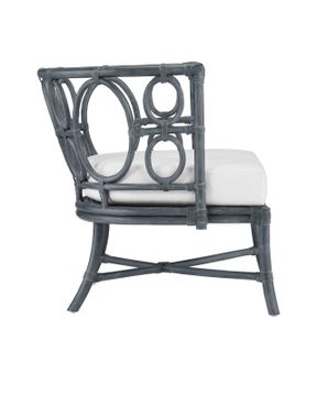 Tegal Navy Chair, Muslin by Currey and Company - view 4