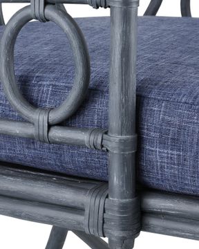 Tegal Navy Chair, Finn Indigo by Currey and Company - view 2
