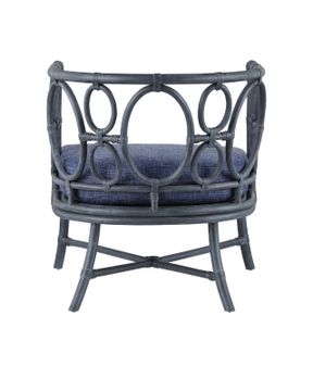 Tegal Navy Chair, Finn Indigo by Currey and Company - view 7