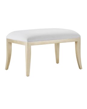 Garson Silver Ottoman, Muslin by Currey and Company