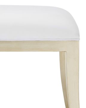 Garson Silver Ottoman, Muslin by Currey and Company - view 2