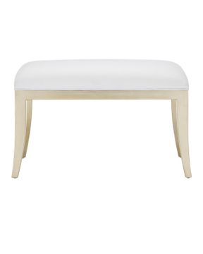Garson Silver Ottoman, Muslin by Currey and Company - view 3