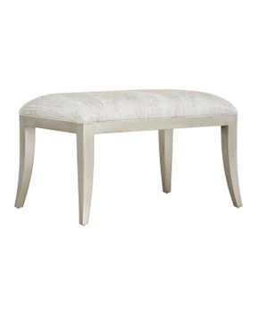 Garson Silver Ottoman, Fresh Files Linen by Currey and Company
