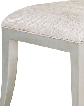 Garson Silver Ottoman, Fresh Files Linen by Currey and Company - view 2