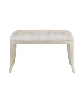 Garson Silver Ottoman, Fresh Files Linen by Currey and Company - view 3